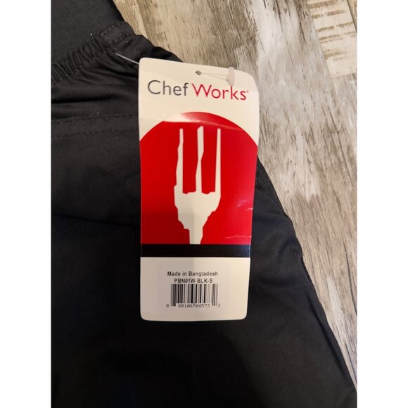 Chef Works Black Chef Pants Small - Picture 2 of 5